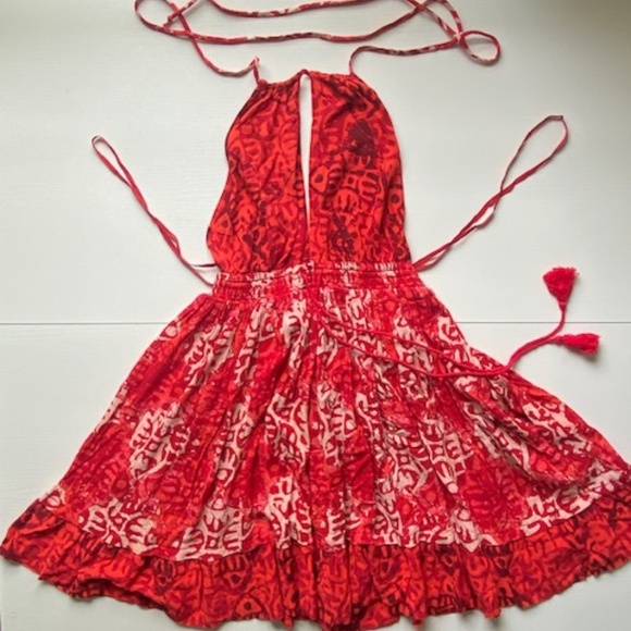 Free People Beach Day Halter Mini Dress NWT Size Small - Picture 4 of 12